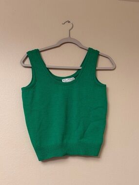 Vintage St. John’s Green Knit Tank Top